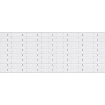 Ekena Millwork Set of Four Panels for 94 1/2"W x 36 1/4"H Subway Brick Fretwork Wainscot Wall Paneling WPKP18X01X47SBK